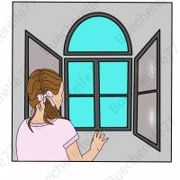 Digi Mädchen am Fenster Bild 1