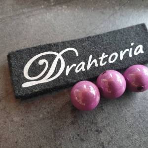 DRAHTORIA "HARLEKIN"  Kette Halskette mit toll leuchtenden Perlen und Lavastein sowie Edelstahl Elementen Farbe: Bild 7