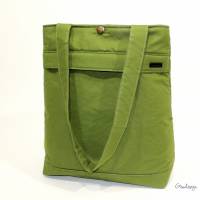 Rucksack/Schultertasche „Citie Bag“ aus Oilskin, grün Bild 1