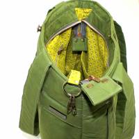 Rucksack/Schultertasche „Citie Bag“ aus Oilskin, grün Bild 5