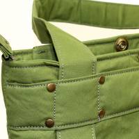 Rucksack/Schultertasche „Citie Bag“ aus Oilskin, grün Bild 7