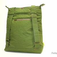 Rucksack/Schultertasche „Citie Bag“ aus Oilskin, grün Bild 8