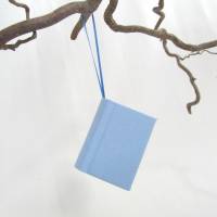 Dekoration Mini-Notizbuch, aqua-blau, Minibuch, handgefertigt Bild 2