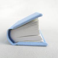 Dekoration Mini-Notizbuch, aqua-blau, Minibuch, handgefertigt Bild 3