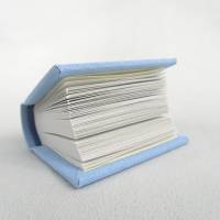 Dekoration Mini-Notizbuch, aqua-blau, Minibuch, handgefertigt Bild 4