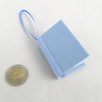 Dekoration Mini-Notizbuch, aqua-blau, Minibuch, handgefertigt Bild 6