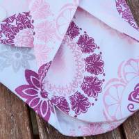 waschbare Stoffbinden Set aus Baumwolle - nachhaltige Monatshygiene - Zero Waste - weiß pink Mandala Bild 6