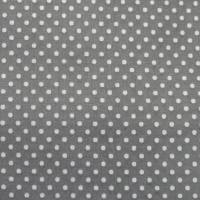 8,90 EUR/m Stoff Baumwolle Punkte weiß auf grau 2mm Bild 1