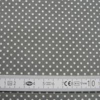 8,90 EUR/m Stoff Baumwolle Punkte weiß auf grau 2mm Bild 5