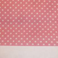8,90 EUR/m Stoff Baumwolle - Punkte weiß auf altrosa / rosa 2mm Bild 1