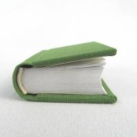 Dekoration Minibuch, grün saftgrün, Mini-Notizbuch, handgefertigt Bild 3