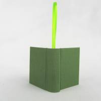 Dekoration Minibuch, grün saftgrün, Mini-Notizbuch, handgefertigt Bild 5