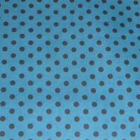 8,90 EUR/m Stoff Baumwolle Punkte schwarz auf blau 7mm Bild 2