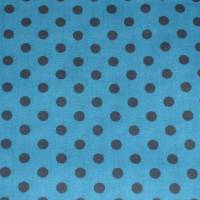 8,90 EUR/m Stoff Baumwolle Punkte schwarz auf blau 7mm Bild 3