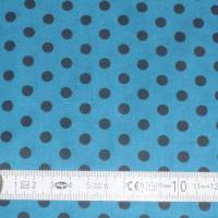 8,90 EUR/m Stoff Baumwolle Punkte schwarz auf blau 7mm Bild 4