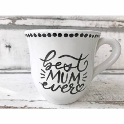 Tasse, best Mum ever, 250ml, Keramik, handbemalt
