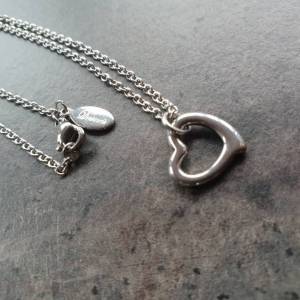 DRAHTORIA Kette mit Herz  Edelstahl Halskette 50 cm Herzchen Freundschaft Liebe Love Bild 1