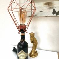 Illusionist Flaschenlampe Vintage Retro mit Käfig-Lampenschirm Bild 1