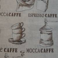 10,70 EUR/m Dekostoff Mocca Latte Espresso Kaffee - Cafe auf natur / hellbeige Bild 5