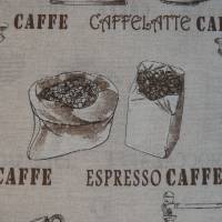 10,70 EUR/m Dekostoff Mocca Latte Espresso Kaffee - Cafe auf natur / hellbeige Bild 7