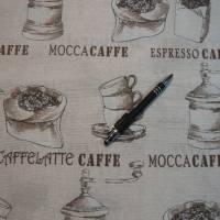 10,70 EUR/m Dekostoff Mocca Latte Espresso Kaffee - Cafe auf natur / hellbeige Bild 8