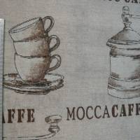 10,70 EUR/m Dekostoff Mocca Latte Espresso Kaffee - Cafe auf natur / hellbeige Bild 9