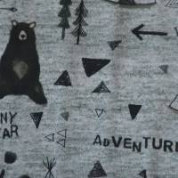 Sweat Hilco Big Bear graumelange Bär Tipi Adventure  50 cm x 150 cm Bild 2