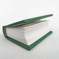 Dekoration Minibuch, duo-linde dunkelgrün, Mini-Notizbuch, handgefertigt Bild 3