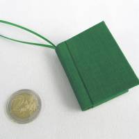 Dekoration Minibuch, duo-linde dunkelgrün, Mini-Notizbuch, handgefertigt Bild 5