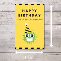 Corona Geburtstagskarte mit Umschlag, sofort Download als PDF Bild 3