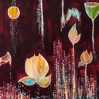 "Lotusblumen" 60 x 80 cm Acrylbild Bild 2
