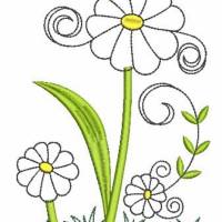 Frühlingsdeko - wunderschöne Fantasie Blume Doodle in 6 Größen, bitte Format auswählen Bild 10