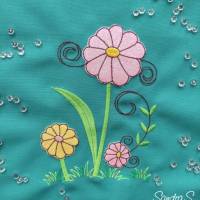 Frühlingsdeko - wunderschöne Fantasie Blume Doodle in 6 Größen, bitte Format auswählen Bild 4