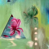 "Magie der Magnolie 2" 50 x 100 cm Acrylbild Bild 6