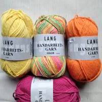 50g Lang Yarns Handarbeitsgarn, Topflappenwolle, Fb 685, pink, Baumwolle, LL 84m Bild 3