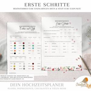 HOCHZEITSPLANER zum Ausdrucken |  Hochzeitsplanung DIY  oder Planer für die Trauzeugin | DIN A4 | 130 Seiten Bild 6