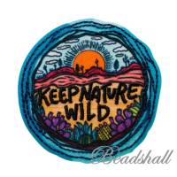 Bügelbild Keep Nature Wild Applikation Bild 1