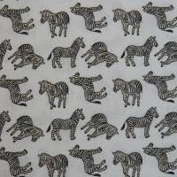 11,80 EUR/m Stoff Baumwolle Zebra Zebras auf weiß Bild 1