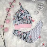 Baby - Set aus Mütze und Halstuch * Blumen Bild 1