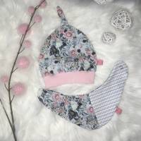 Baby - Set aus Mütze und Halstuch * Blumen Bild 6