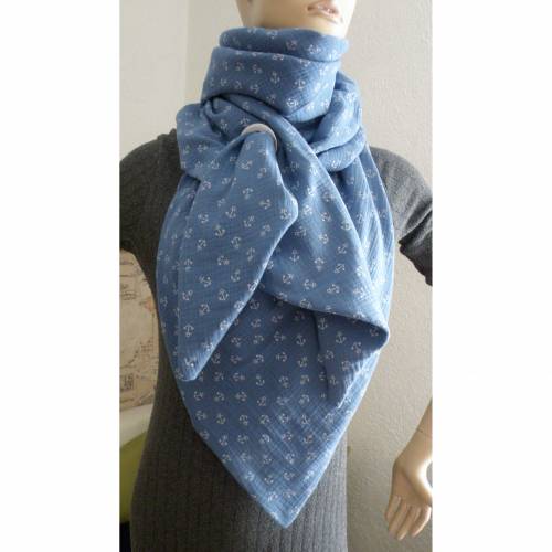 Landhuis Damen Dreieckstuch XXL - Mandala Design Mit Fleece & Metall-Clip