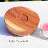 Edler Teelichthalter - Pflaume Holz gedrechselt Halbkugel 3 Bild 7