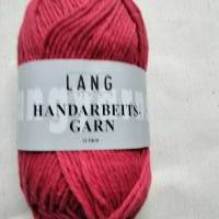 50g Lang Yarns Handarbeitsgarn, Topflappenwolle, Fb 661, rot, Baumwolle, LL 84m Bild 1