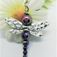 Schlüsselanhänger Libelle Dragonfly Perlenlibelle, Geschenk Geburtstag Krafttier Bild 1
