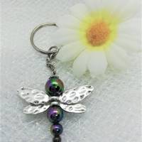Schlüsselanhänger Libelle Dragonfly Perlenlibelle, Geschenk Geburtstag Krafttier Bild 2
