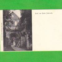 Ansichtskarte Portal vom Kloster Paulinzella - Ilmenau  Grossbreitenbacher Eisenbahn Postkarte No. 12 Bild 1