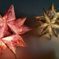 Origami Bastelset Bascetta Farbwahl 10 Sterne transparent  Blätter 5,0 cm x 5,0 cm Bild 5
