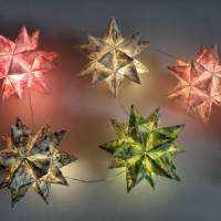Origami Bastelset Bascetta Farbwahl 10 Sterne transparent  Blätter 5,0 cm x 5,0 cm Bild 6