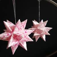 Origami Bastelset Bascetta Farbwahl 10 Sterne transparent  Blätter 5,0 cm x 5,0 cm Bild 8