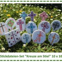 Stickdateien-Set "Kreuze am Stiel" ITH Set - 10x10 cm Bild 1